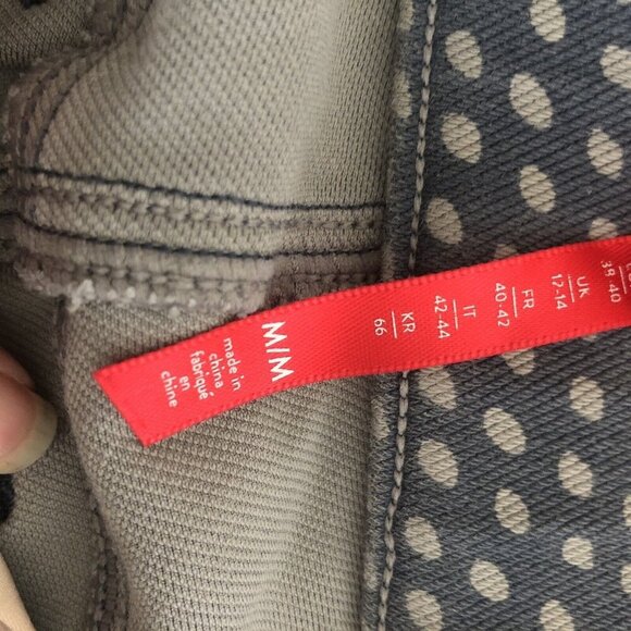 SPANX Pull On Pant Jeggings Mid Rise Medium Blue Denim Polka Dot Stretch - Picture 9 of 12